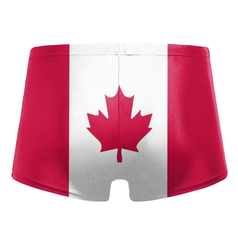 SAPOY Canadian Flag Men Swimwear Swimsuits Surf Board Boxer Shorts Trunks Black - Image 2